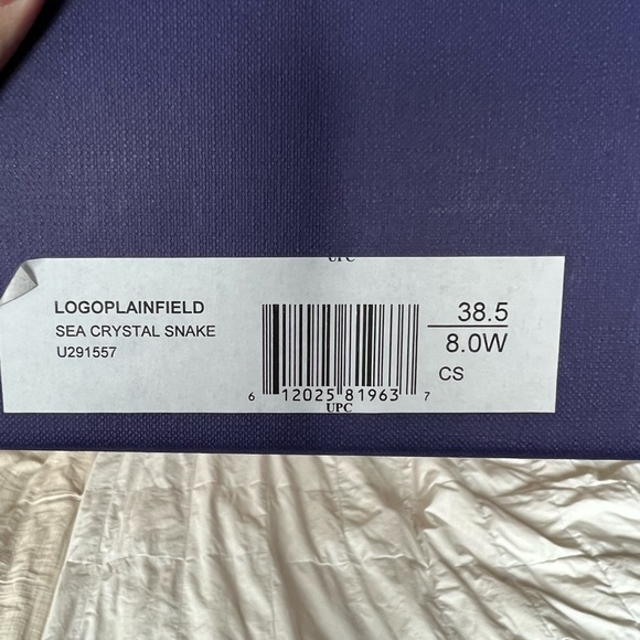 STUART WEITZMAN Plainfield Open Toe Navy Sea Crystal Snake Pumps - Picture 11 of 11